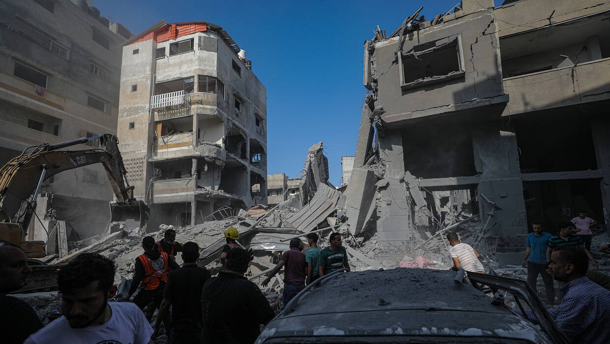Zniszczenia w Strefie Gazy. Fot. PAP/EPA/MOHAMMED SABER
