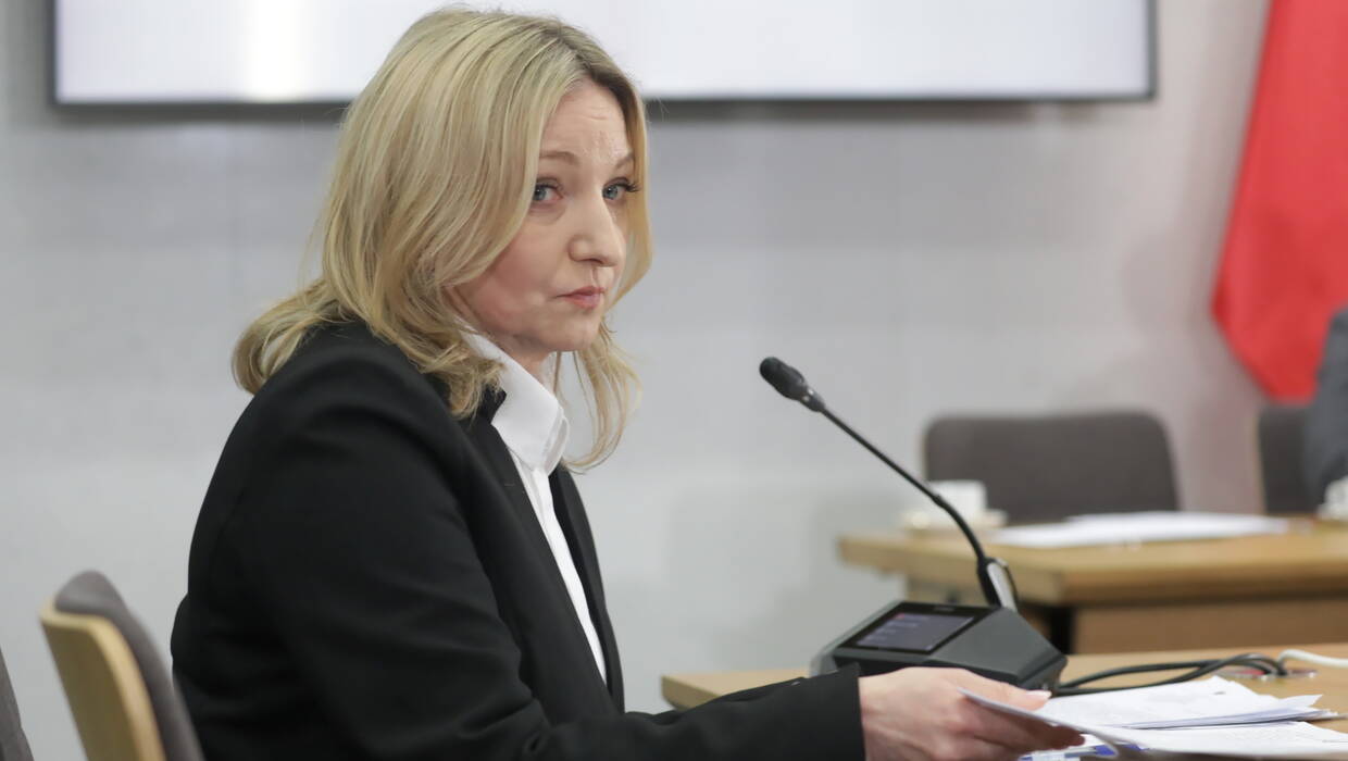 Prokurator Edyta Dudzińska na posiedzeniu sejmowej komisji śledczej Fot. PAP/Tomasz Gzell