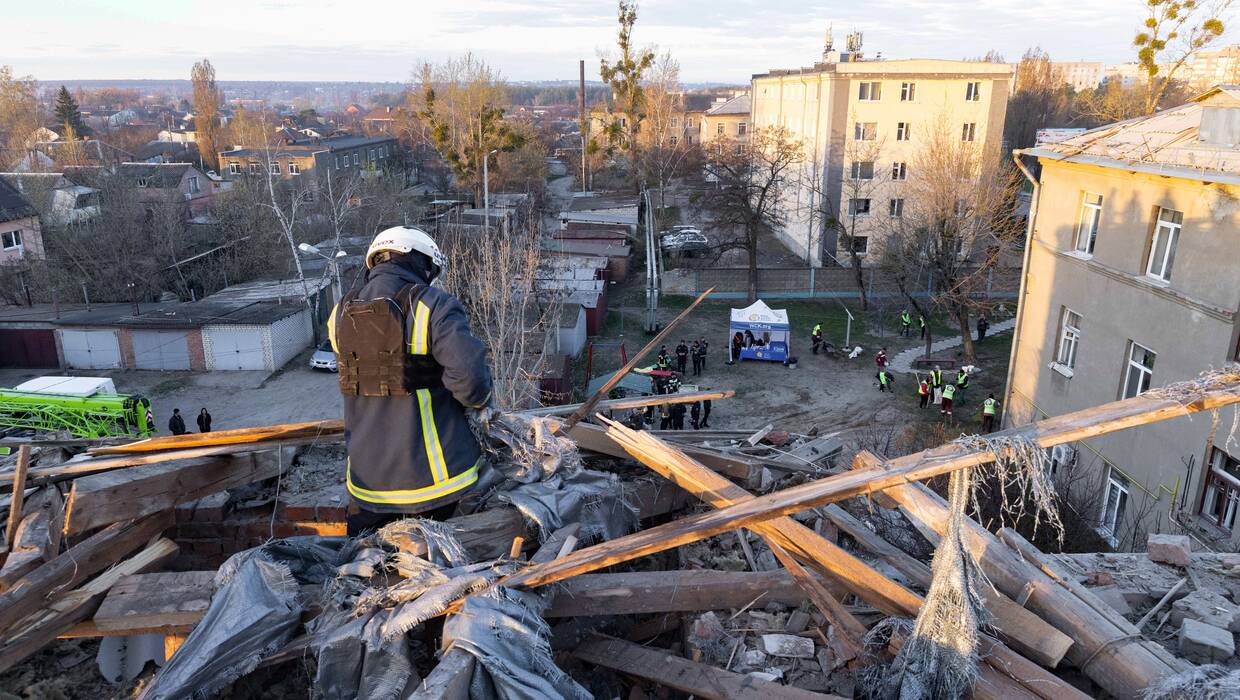Zniszczenia w Charkowie Fot. PAP/Yevhen Titov