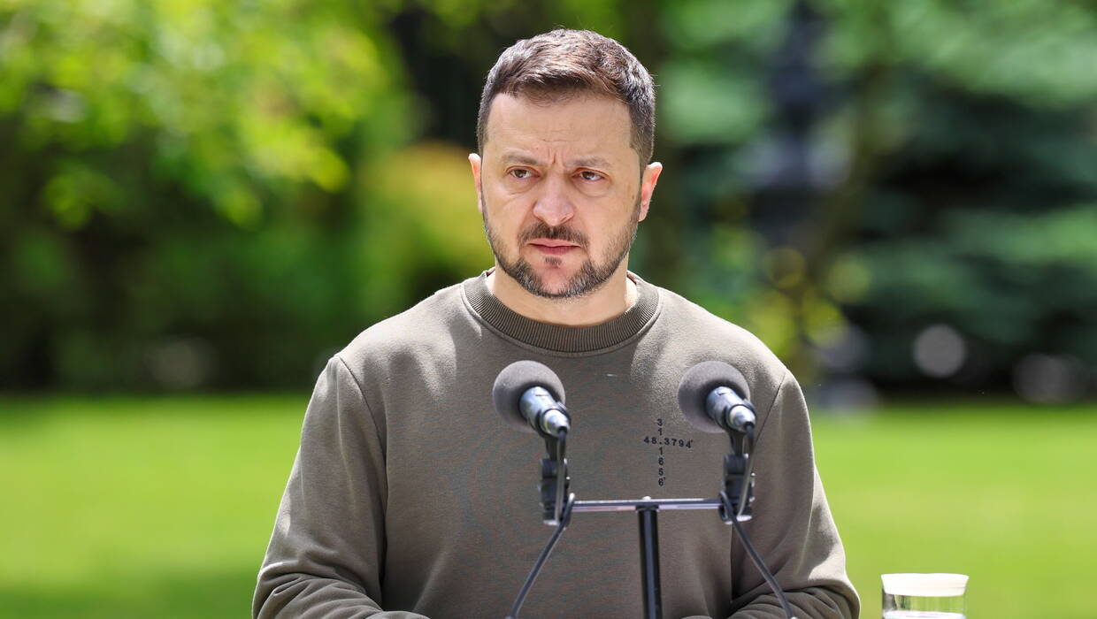 Prezydent Ukrainy Wołodymyr Zełenski. Fot. PAP/Viktor Kovalchuk