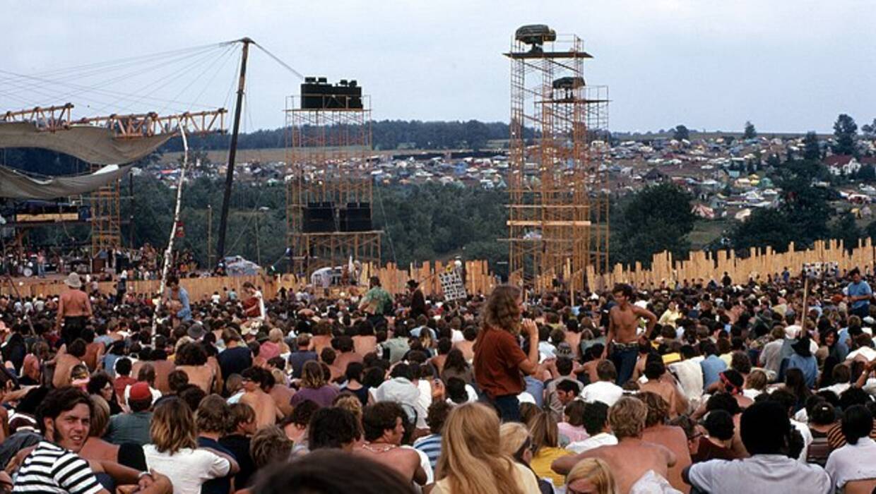 Publiczność na Festiwalu Woodstock w 1969 roku. Fot. WikiCommons/domena publiczna