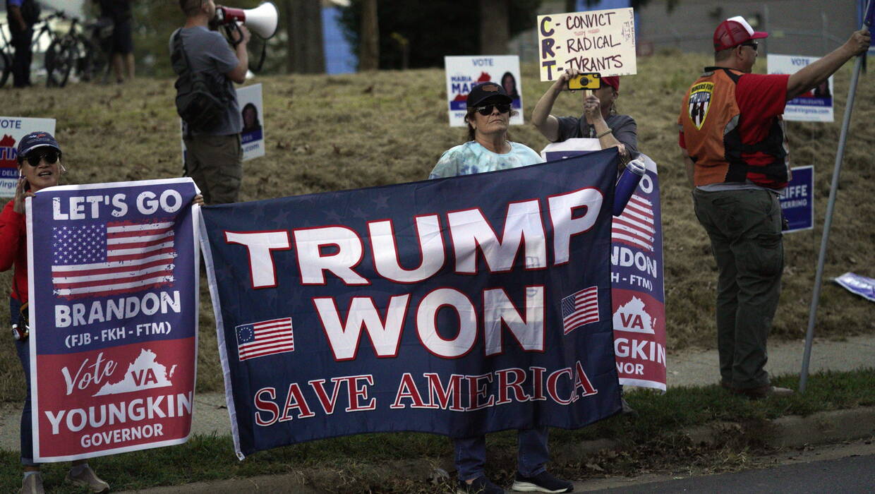 Pikieta zwolenników Donalda Trumpa Fot. Yuri Gripas/POOL/PAP/EPA