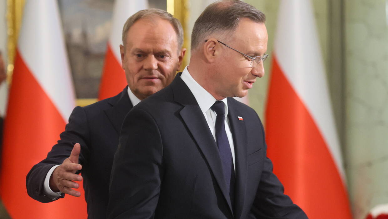 Premier Donald Tusk i prezydent Andrzej Duda Fot. PAP/Leszek Szymański