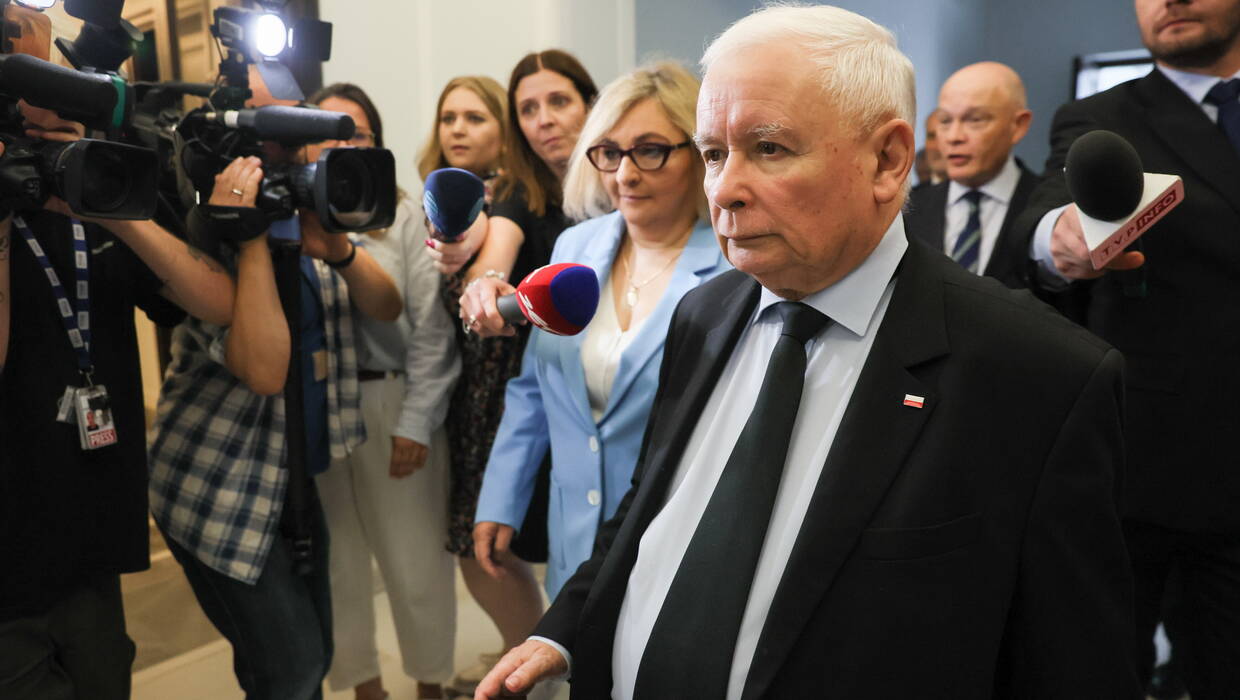 Prezes PiS Jarosław Kaczyński w Sejmie Fot. PAP/Leszek Szymański 