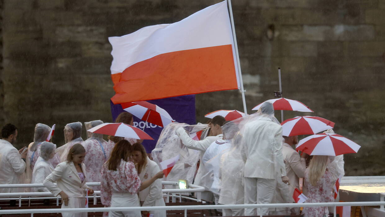 Reprezentacja Polski podczas ceremonii otwarcia igrzysk w Paryżu, fot. PAP/EPA/MOHAMMED BADRA