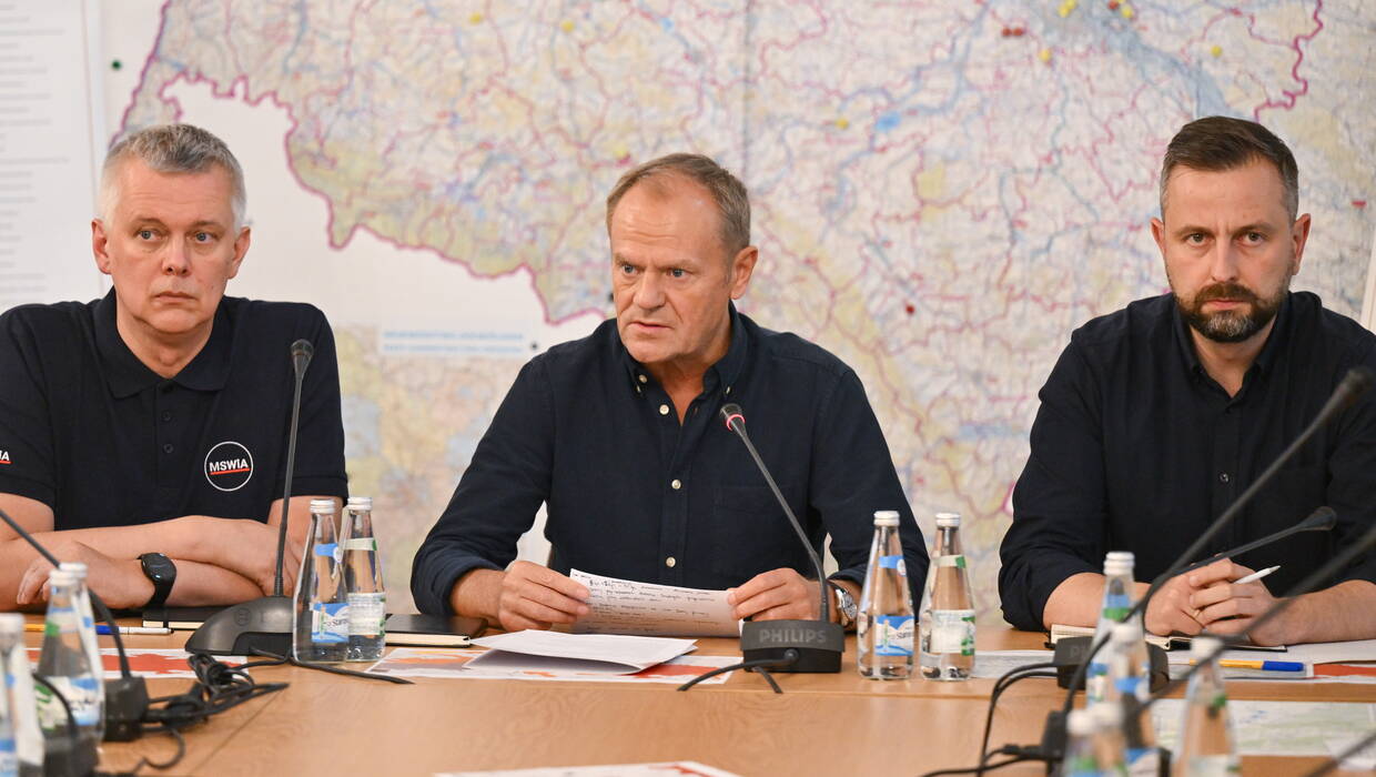 Donald Tusk, Władysław Kosiniak-Kamysz, Tomasz Siemoniak. Photo PAP/Maciej Kulczyński