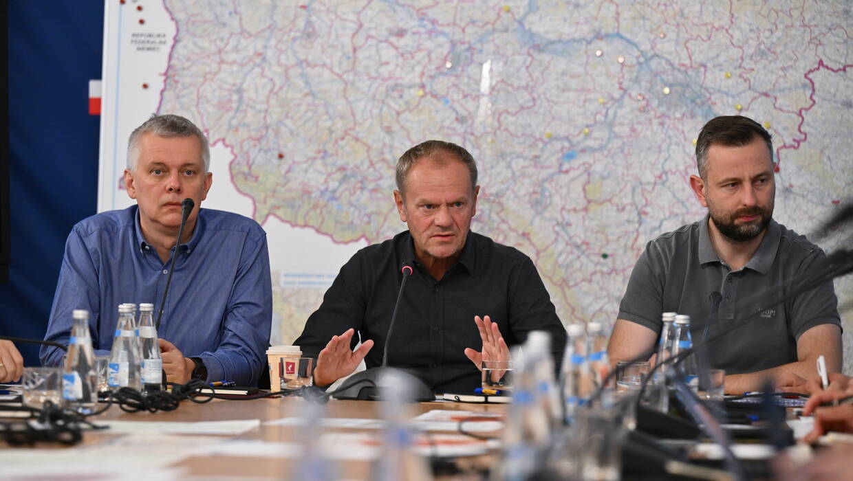 Donald Tusk, Tomasz Siemoniak, Władysław Kosiniak-Kamysz. Photo PAP/Maciej Kulczyński