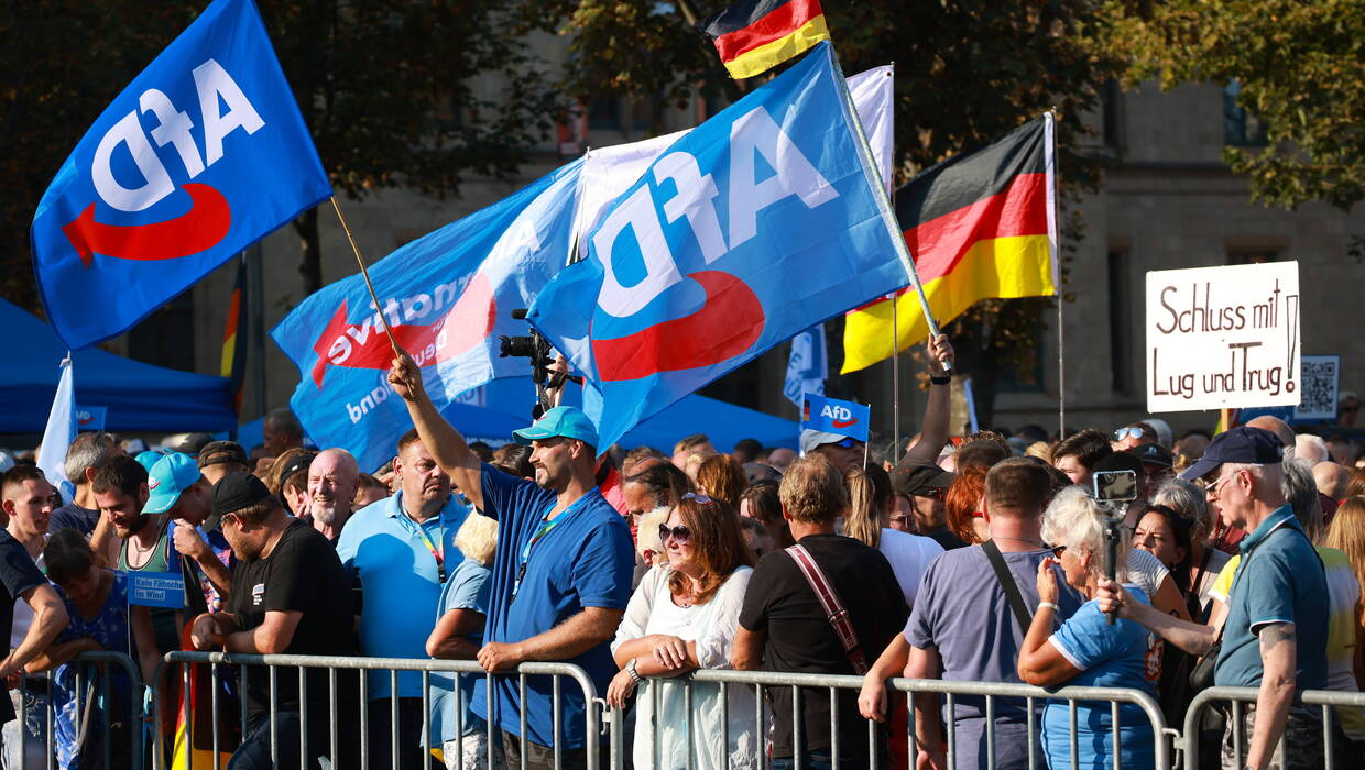 Wiec AfD. Fot. EPA/CLEMENS BILAN