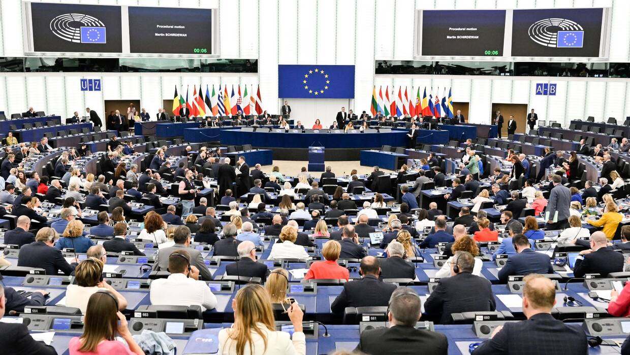 Sala obrad plenarnych PE w Strasburgu; fot. © European Union 2024 - Source : EP