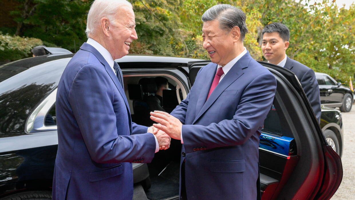 Prezydent USA Joe Biden i prezydent Chin Xi Jinping, fot. PAP/EPA/XINHUA NEWS AGENCY/XINHUA/LI XUEREN