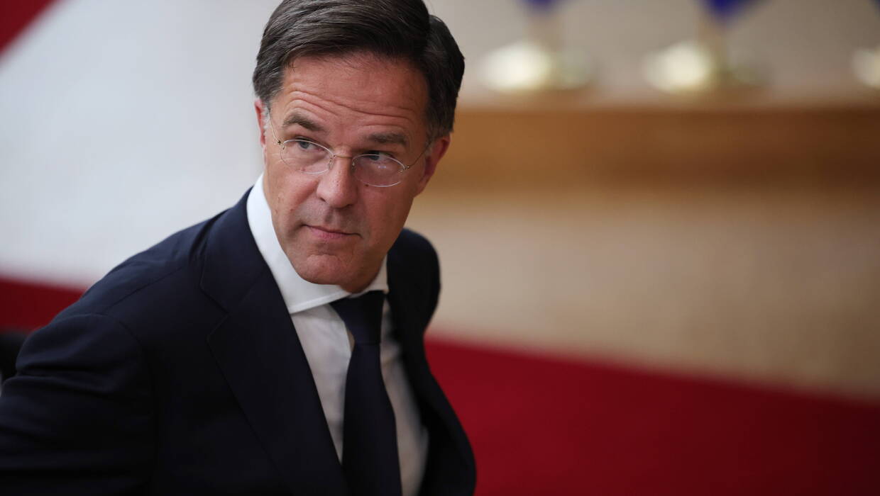 Mark Rutte, były premier Holandii, który przejmie stanowisko sekretarza generalnego NATO od Jensa Stoltenberga, fot. PAP/EPA/OLIVIER MATTHYS