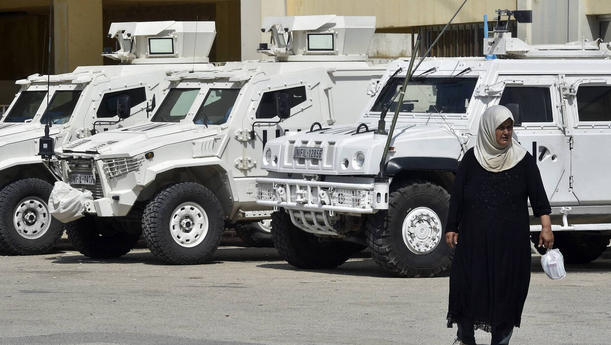 Oddziały Sił Tymczasowych w Libanie (UNIFIL). Fot. 	PAP/EPA/WAEL HAMZEH