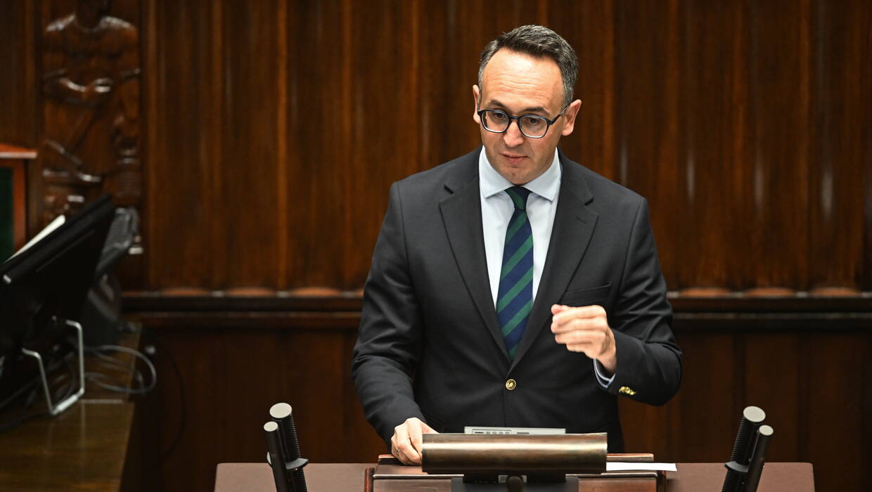 Minister infrastruktury Dariusz Klimczak. Fot. PAP/Radek Pietruszka