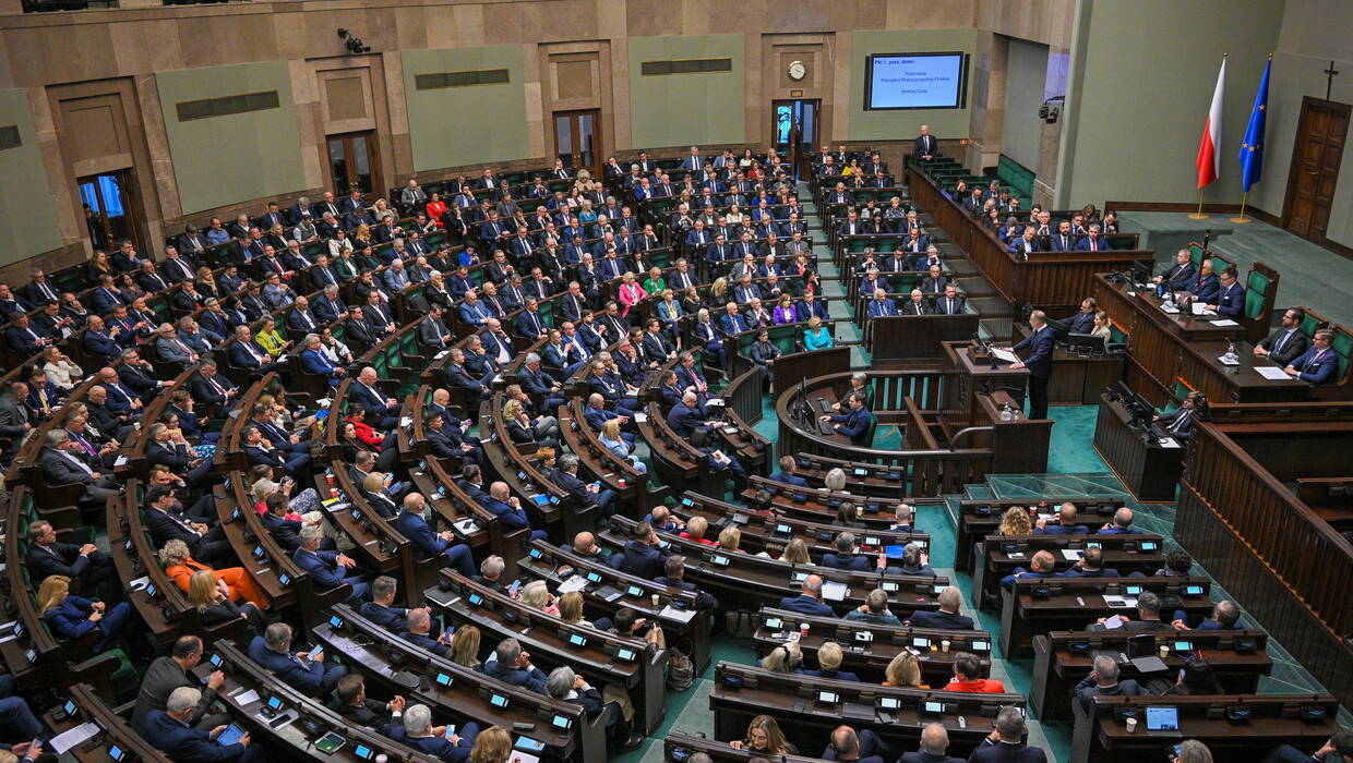 Sala plenarna w Sejmie. Fot. PAP/Marcin Obara