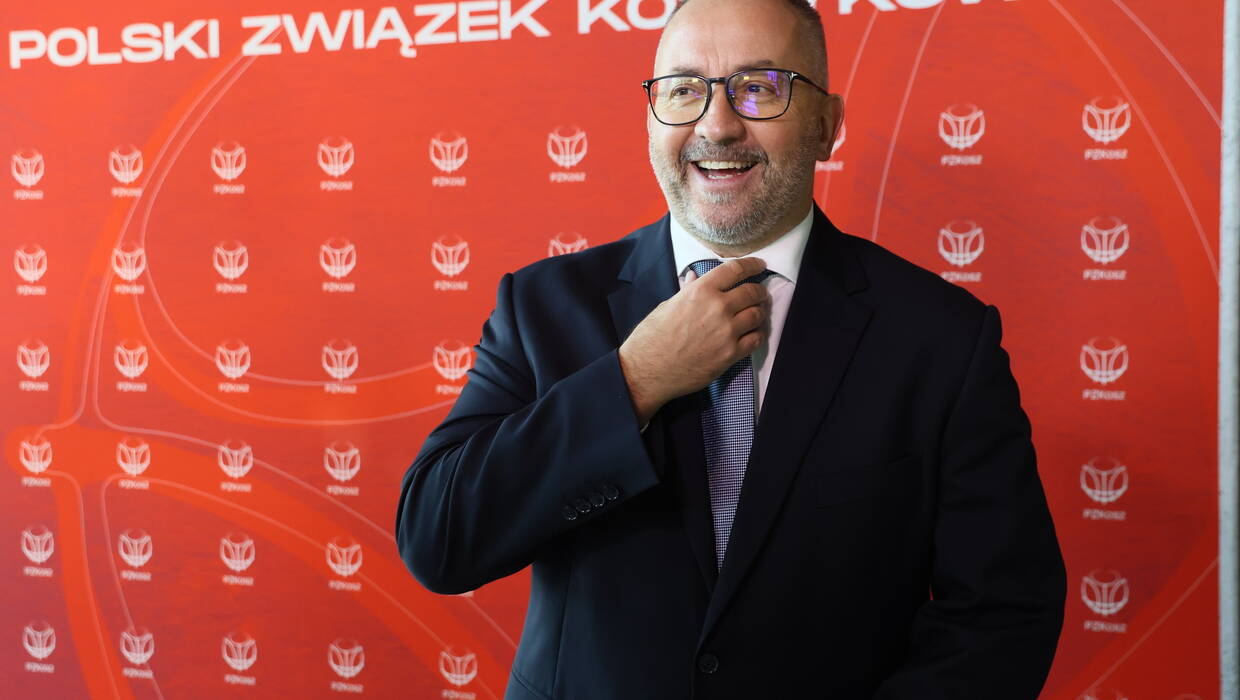 Warszawa, 21.10.2024. Grzegorz Bachański został wybrany na prezesa Polskiego Związku Koszykówki (PZKosz) w trakcie nadzwyczajnego zjazdu delegatów, który odbywał się w Centrum Olimpijskim w Warszawie, fot. PAP/Leszek Szymańśki