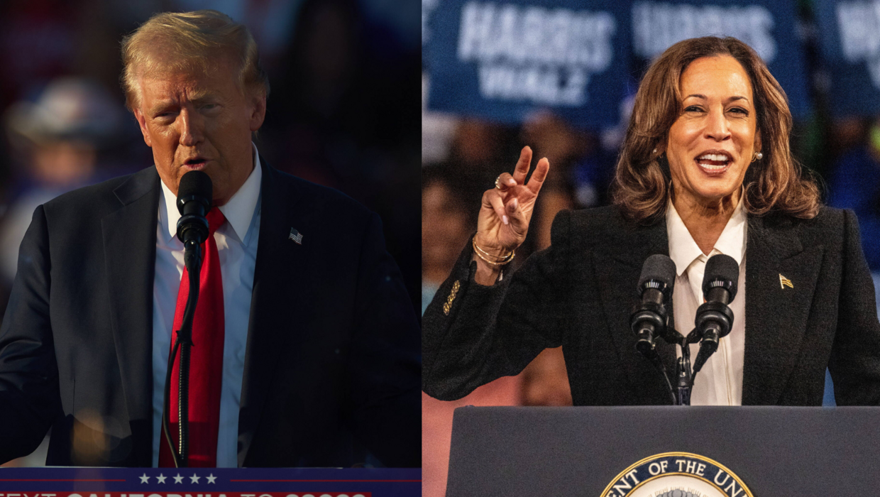 Donald TRump, Kamala Harris. Fot. PAP/EPA/ALLISON DINNER/STAN GILLILAND