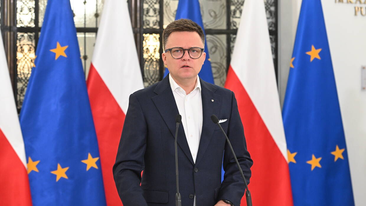 Marszałek Sejmu, lider Polski 2050 Szymon Hołownia. Fot. PAP/	PAP/Radek Pietruszka