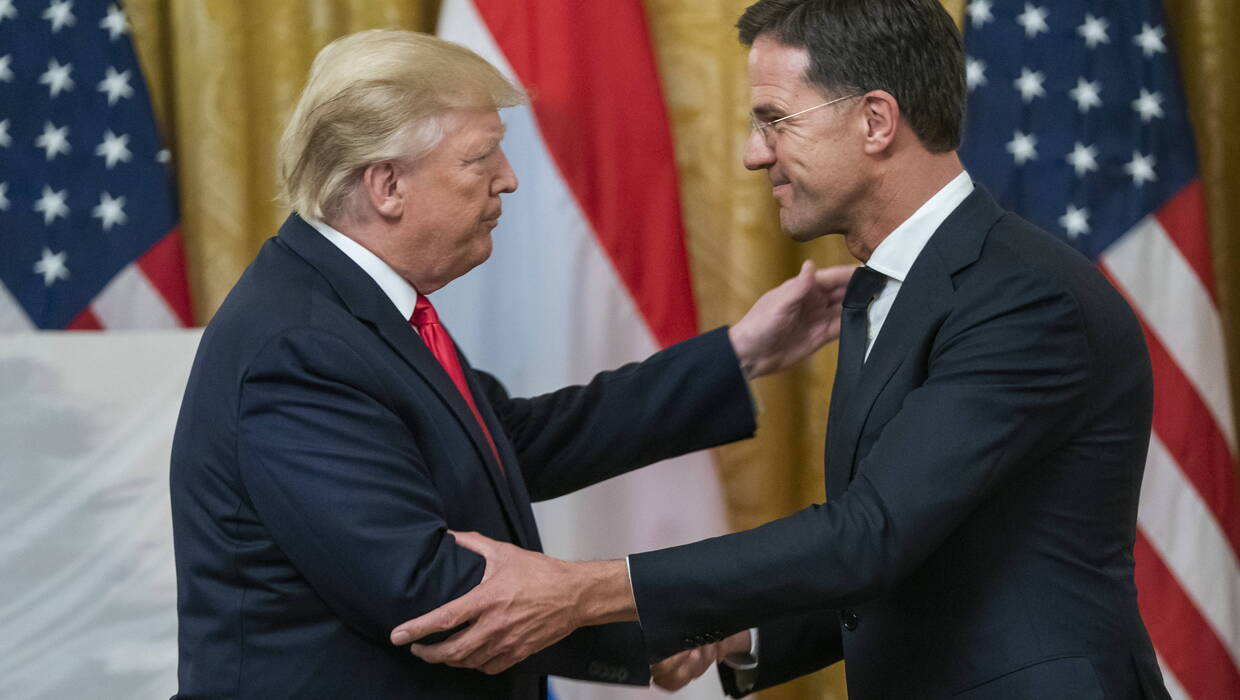 Donald Trump, Mark Rutte Fot. PAP/EPA/JIM LO SCALZO