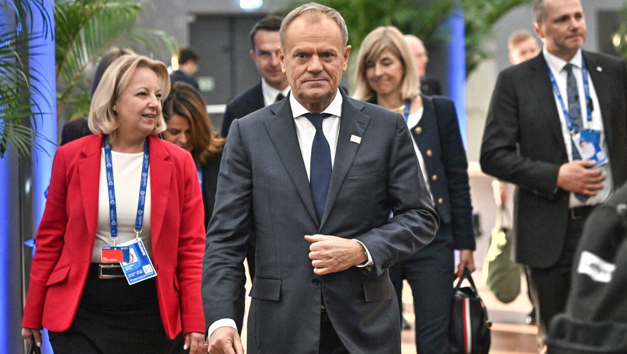 Premier Donald Tusk podczas wizyty w Budapeszcie. Fot. PAP/Radek Pietruszka