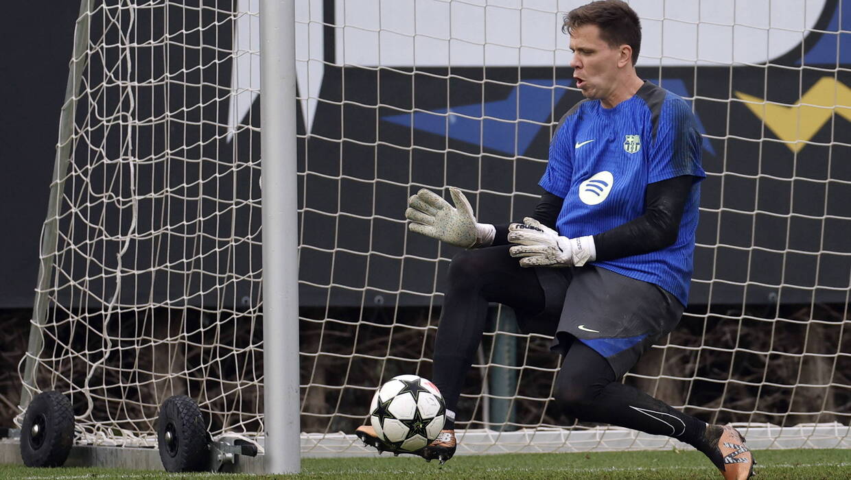 Wojciech Szczęsny podczas treningu, fot. PAP/EPA/EFE/ALBERTO ESTEVEZ