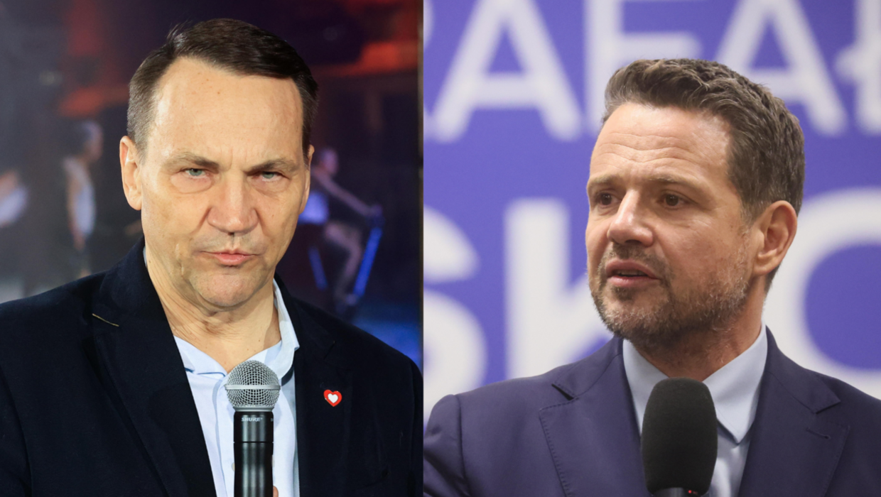 Radosław Sikorski, Rafał Trzaskowski. Fot. PAP/Marcin Zubrzycki/Leszek Szymański