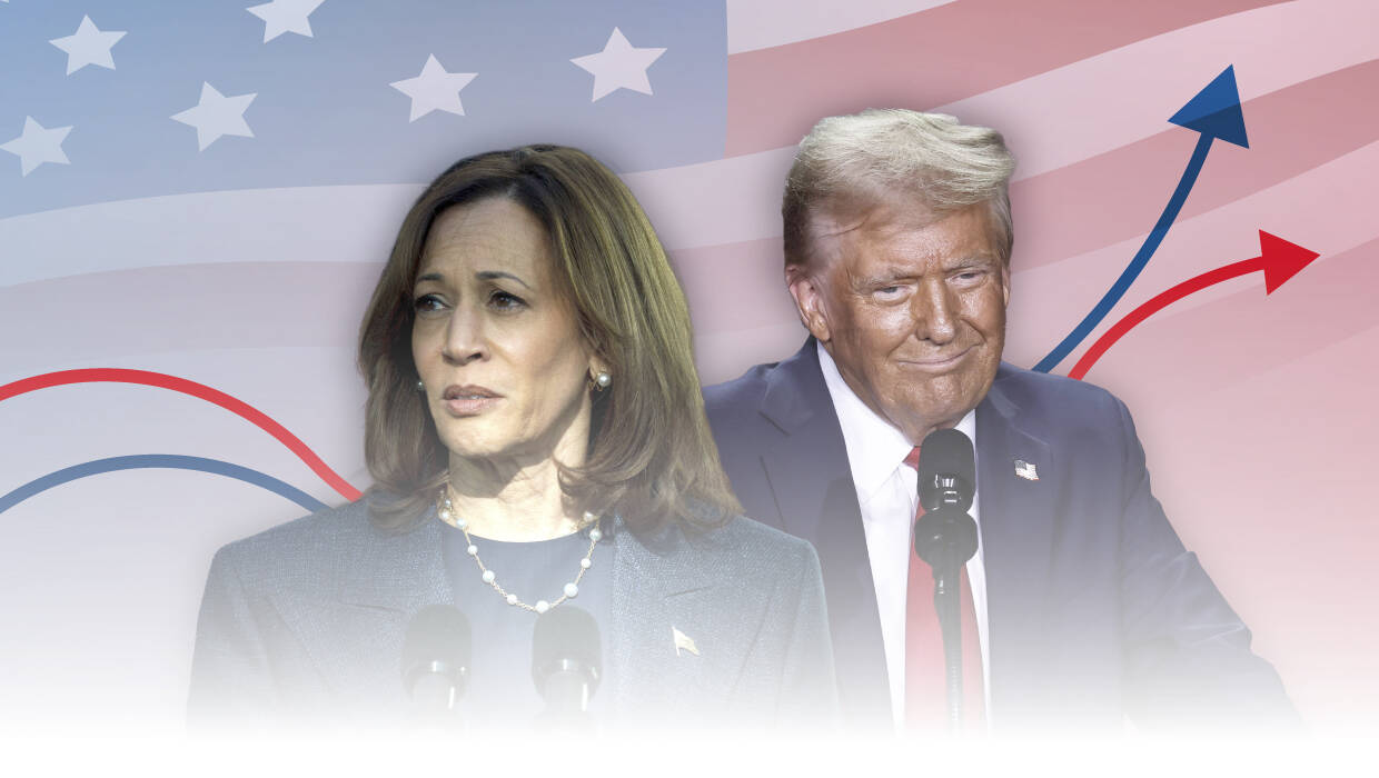 Kamala Harris i Donald Trump. Fot. Adam Ziemianowicz