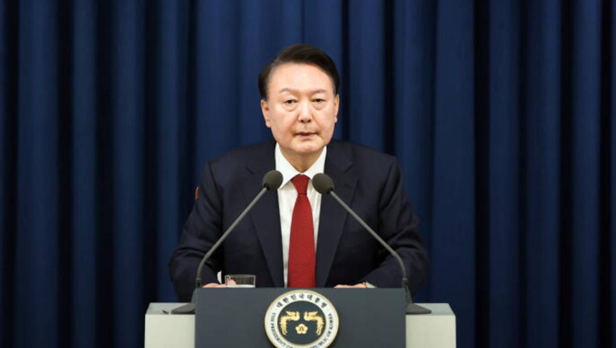 Prezydent Korei Południowej Jun Suk Jeol. Fot. PAP/EPA/SOUTH KOREA PRESIDENT OFFICE/YONHAP