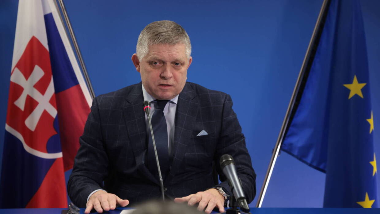  Robert Fico Fot. PAP/EPA/OLIVIER MATTHYS