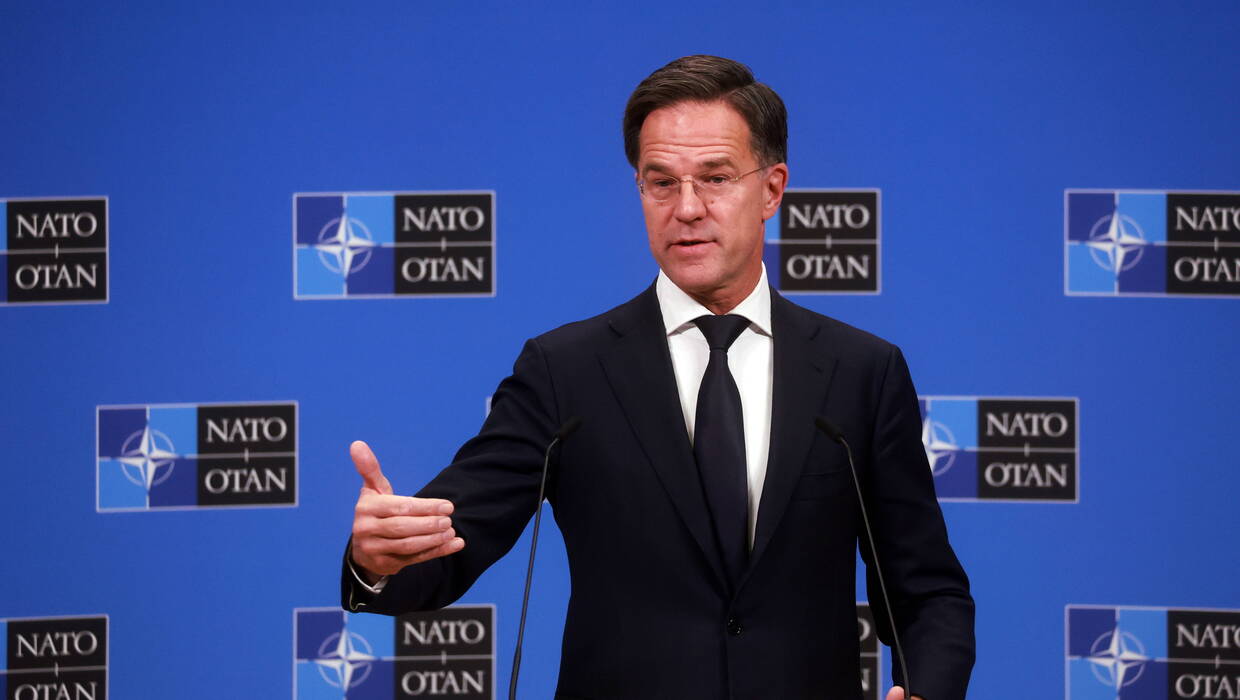 Sekretarz generalny NATO Mark Rutte. Fot. EPA/OLIVIER HOSLET