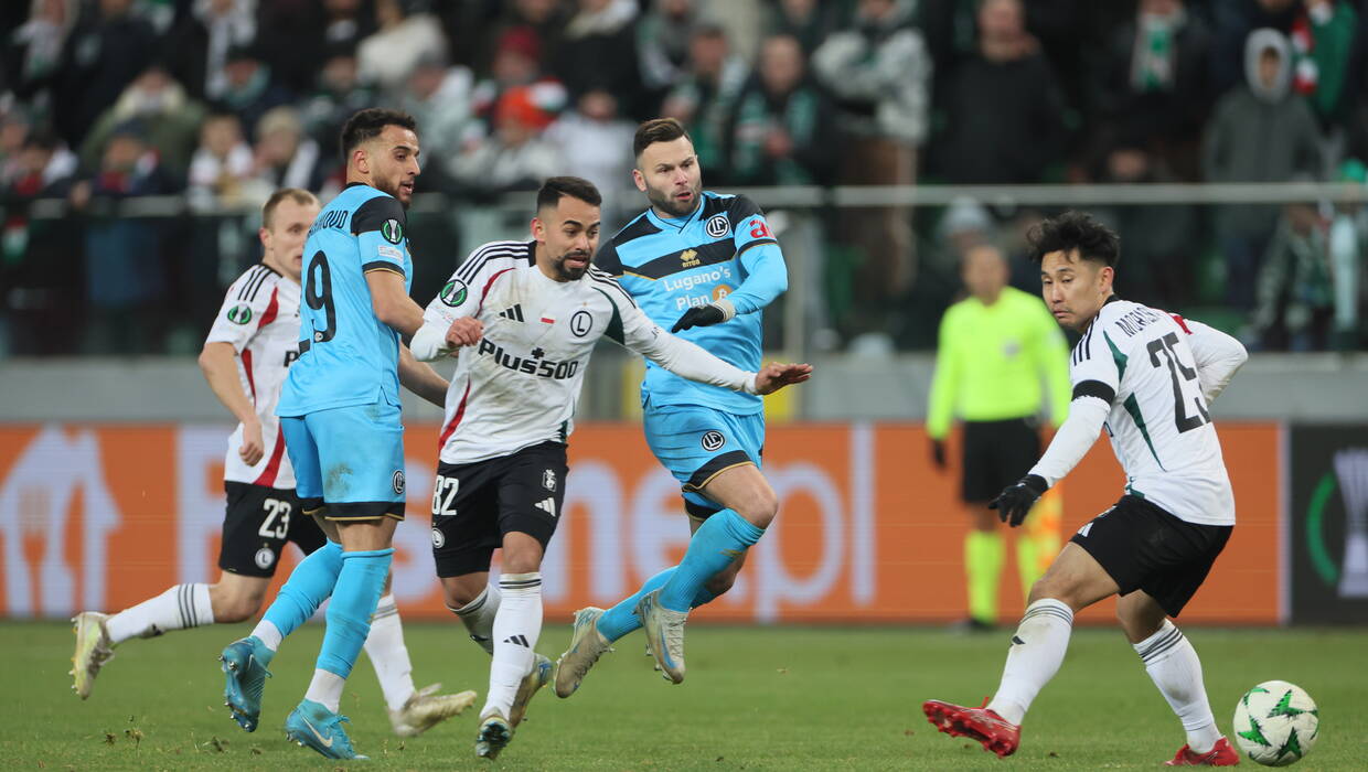 Legia Warszawa przegrała z FC Lugano 1:2. Fot. PAP/	Leszek Szymański