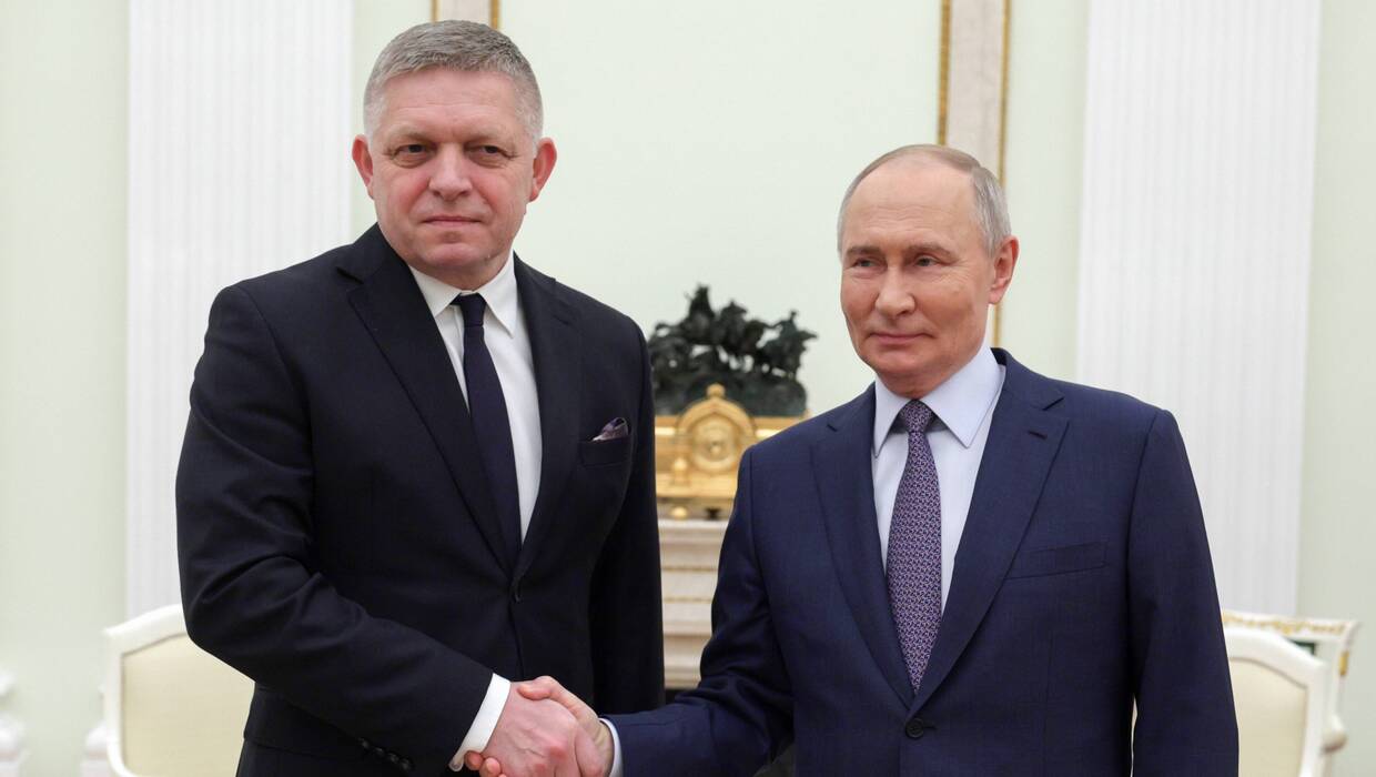 Robert Fico i Władimir Putin Fot. PAP/EPA/SPUTNIK POOL