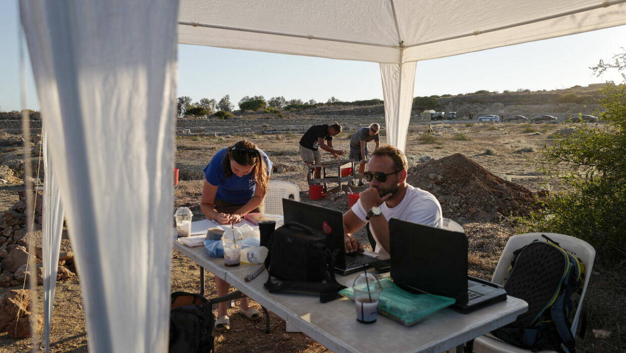  Punkt archeologiczny w Pafos, w miejscu prac prowadzonych przez zespół polskich archeologów. Fot. PAP/Mateusz Marek