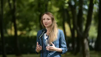 Ministra, rodziny, pracy i polityki społecznej Agnieszka Dziemianowicz-Bąk. Fot. PAP/	Marcin Obara