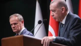 Donald Tusk, Recep Tayyip Erdogan. Fot. 	PAP/Leszek Szymański