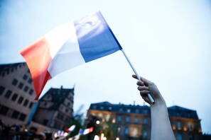 Флаг Франции. Fot. PAP/EPA/Mohammed Badra