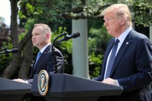 Анджей Дуда и Дональд Трамп. Фотоархив. Fot. PAP/Leszek Szymański