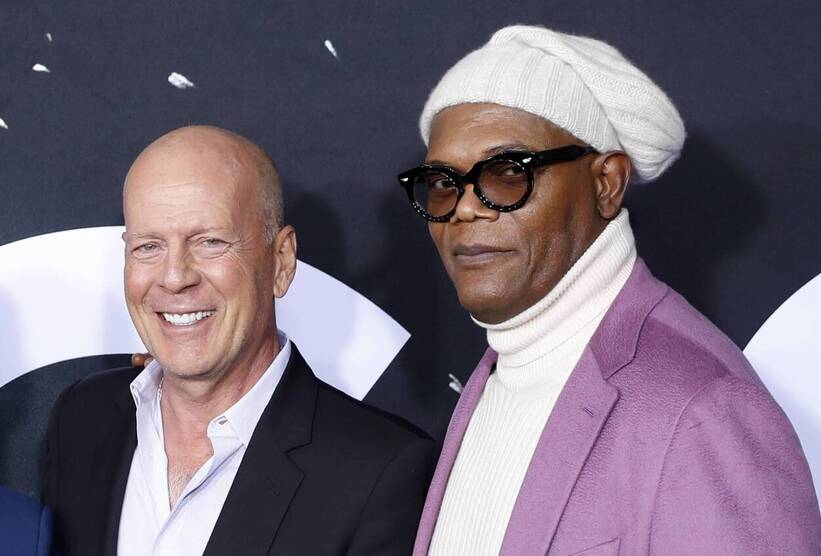 Bruce Willis i Samuel L. Jackson. Fot. John Angelillo PAP/Newscom