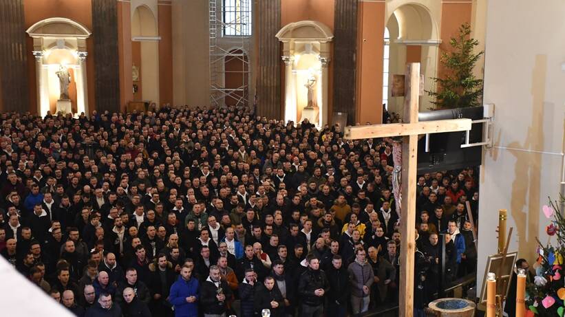 Ogólnopolskie spotkanie Wojowników Maryi. Bazylika św. Wincentego a Paulo w Bydgoszczy, fot. Fb Diecezja Bydgoska