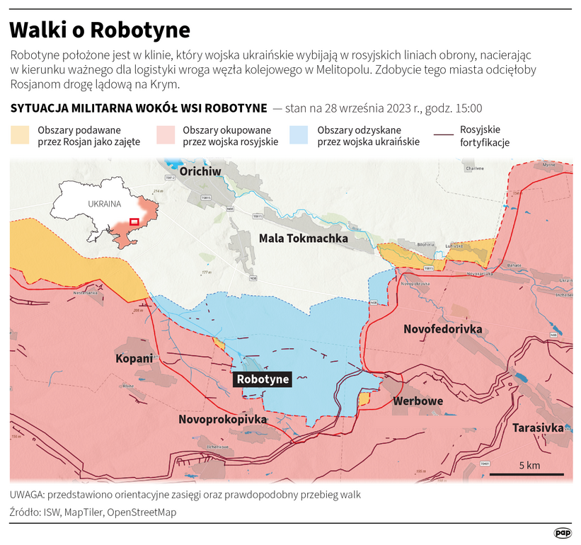 Walki o Robotyne, autor: PAP/Adam Ziemienowicz