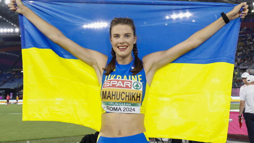 Украинская легкоатлетка Ярослава Магучих, обладательница мирового рекорда в прыжках в высоту, является одной из Олимпийских надежд сборной Украины. Fot. PAP/EPA/FABIO FRUSTACI