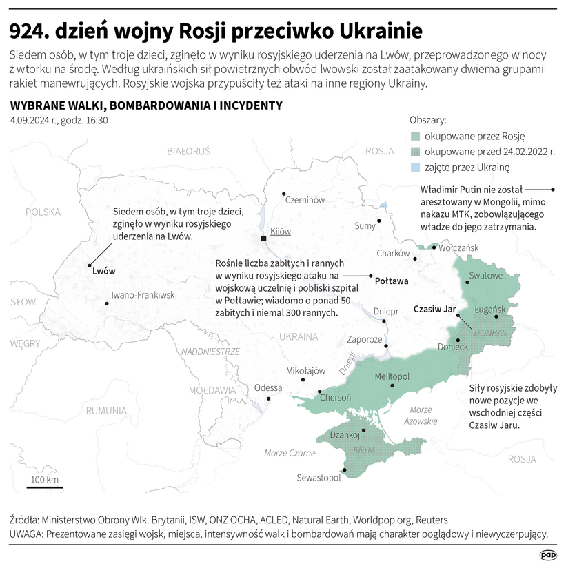 924. dzień wojny Rosji przeciwko Ukrainie Autor: Maciej Zieliński