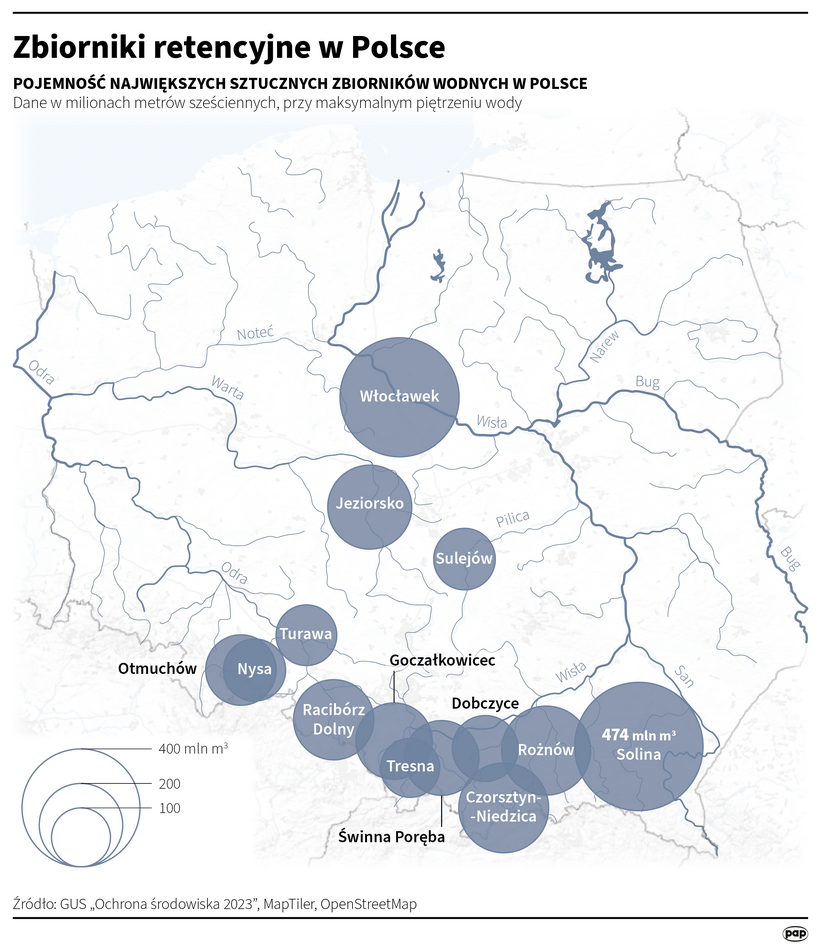 Zbiorniki retencyjne w Polsce. Autor PAP: Maciej Zieliński