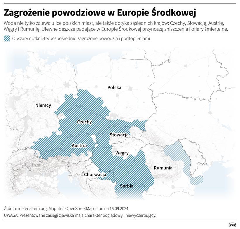 Zagrożenie powodziowe w Europie Środkowej. Autor: Maciej Zieliński