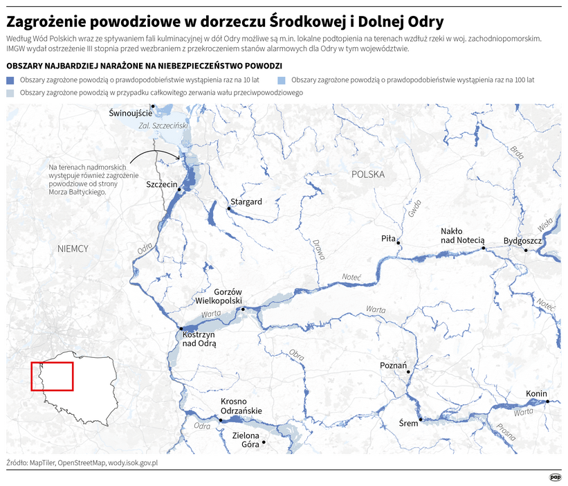 Zagrożenie powodziowe w dorzeczu Środkowej i Dolnej Odry Autor: Michał Czernek