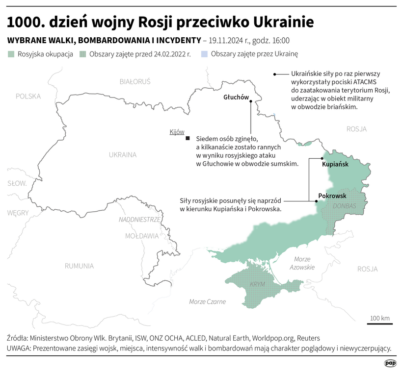 Tytuł: 1000. dzień wojny Rosji przeciwko Ukrainie Autor 	Michał Czernek