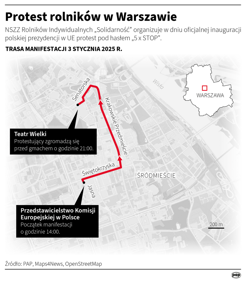 Protest rolników w Warszawie. Autor: Maciej Zieliński