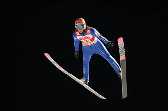 Dawid Kubacki w Lillehammer, fot. PAP/EPA/NTB/Geir Olsen