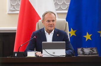 Premier Donald Tusk podczas posiedzenia rządu. Fot. PAP/Piotr Nowak